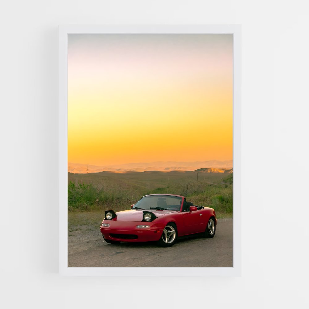 Poster Rouge passion injecte – affiche Mazda (vue 3)